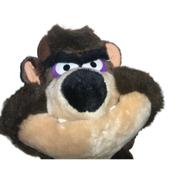1993 Warner Bros Looney Tunes Taz Tasmanian Devil Plush 24K Company 11 inch - Picture 2 of 7